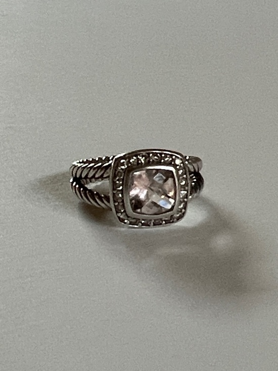 David Yurman Jewelry - David Yurman Sterling Silver Ring with Pale Pink morganite petite albion